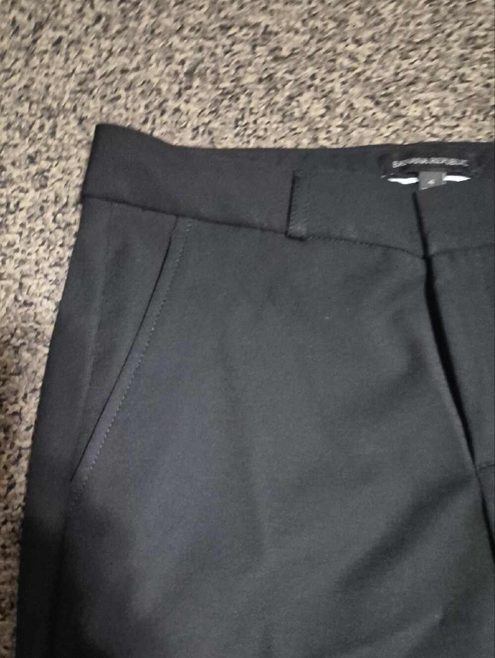Banana Republic Ryan Black Tailored Straight-Leg Trousers - Picture 3 of 5